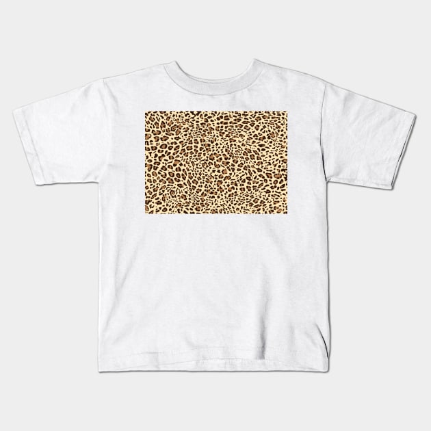 New Leopard Texture 4 Kids T-Shirt by B&K